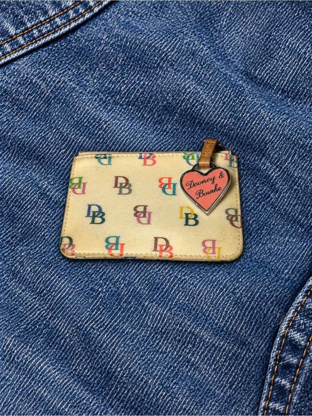 Vintage Dooney & Bourke Rainbow Coin/Key Purse